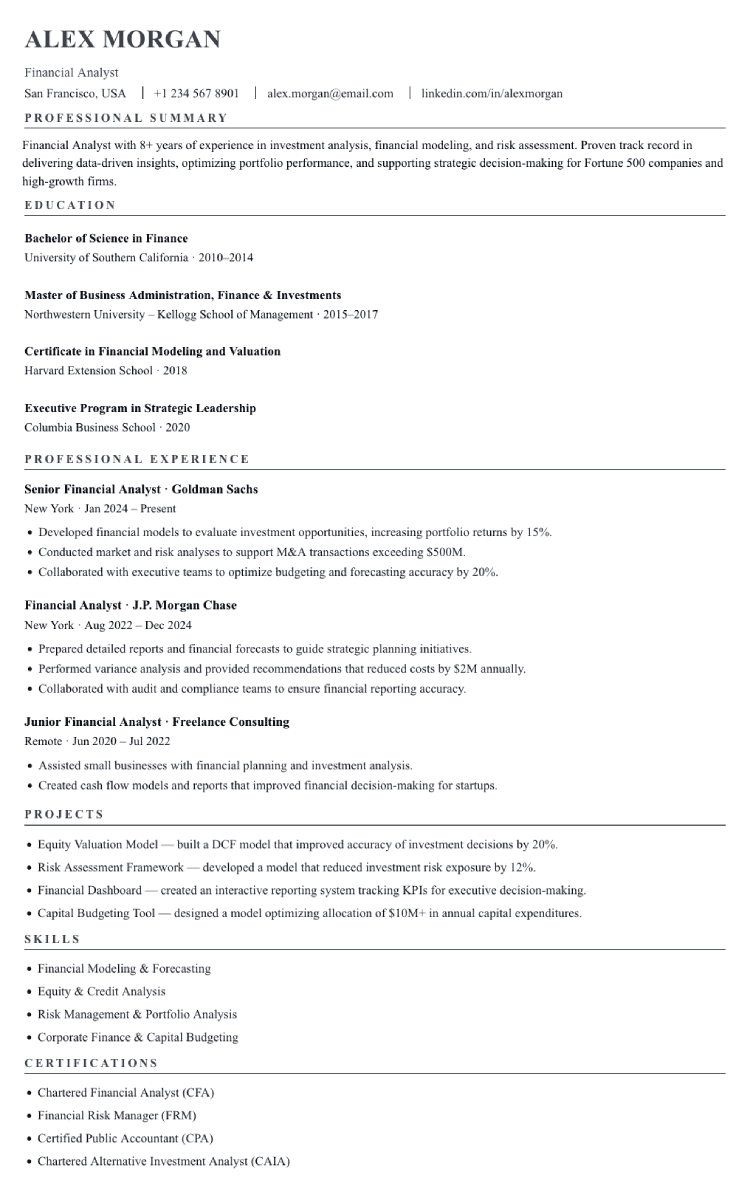 ATS-Classic resume template preview